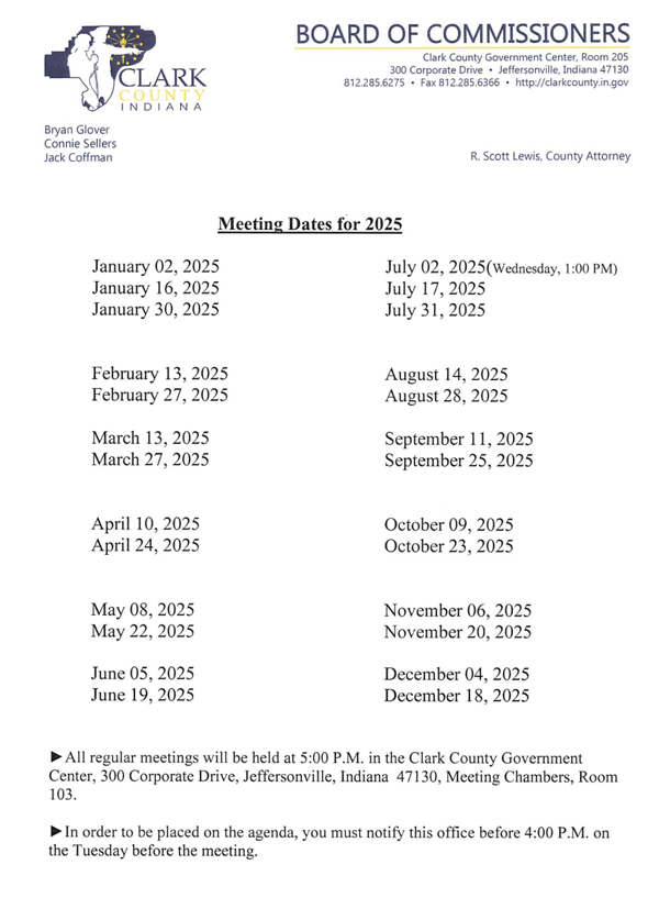 Commissioners MeetingPublic Meetings